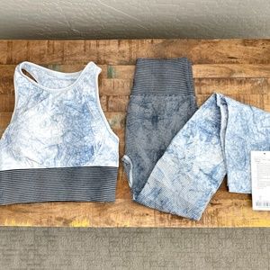 Lululemon Ebb to Train Tights Legging & Bra Set 4